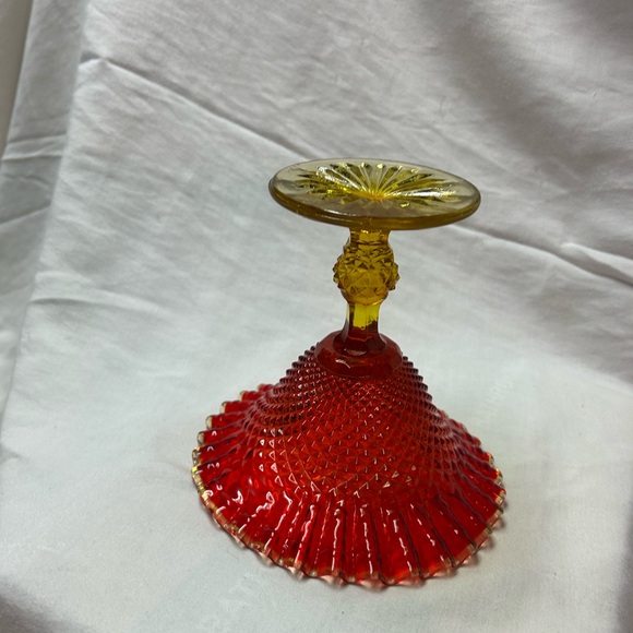 Vintage Jeanette amberina compote. - Picture 7 of 7